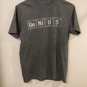 TeeFury GeNiUS Periodic Table Graphic T-Shirt Men’s Medium Gray